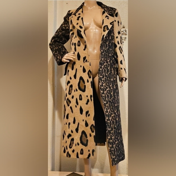 Jackets & Blazers - Leopard Print Long Coat
